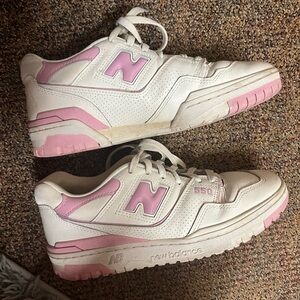 New Balance White and Pink Athletic Shoes